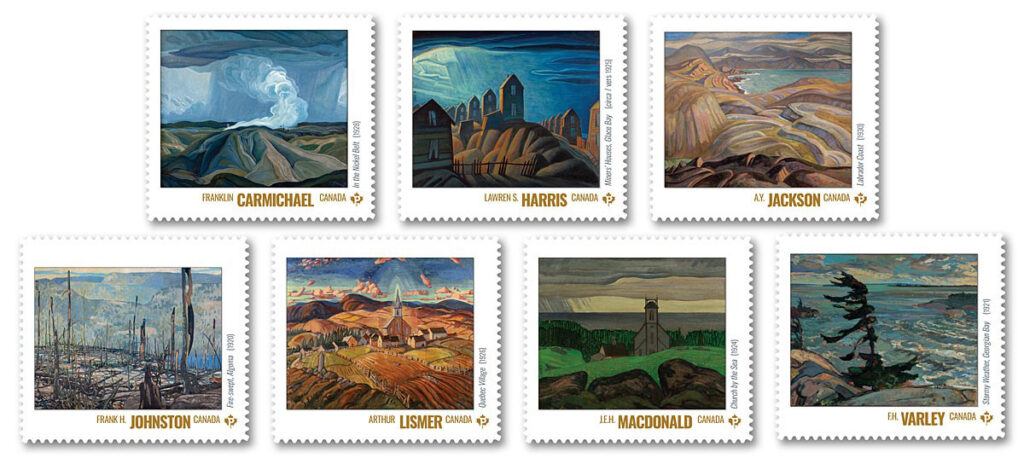 Canada Post Honours Centennial Of Art Gallery Of Toronto Now Ago Group Of Seven Premiere Toronto Times