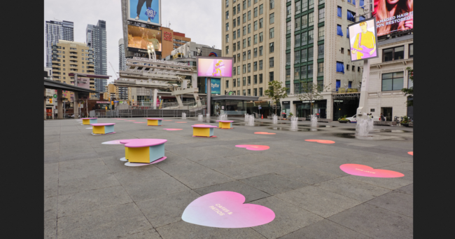 Show your love for Toronto in Yonge-Dundas Square