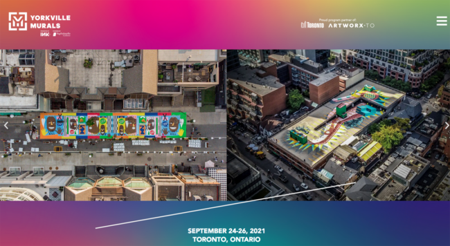 Yorkville murals all weekend in Toronto