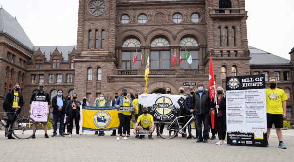 Toronto gig workers rally at Queen's Park