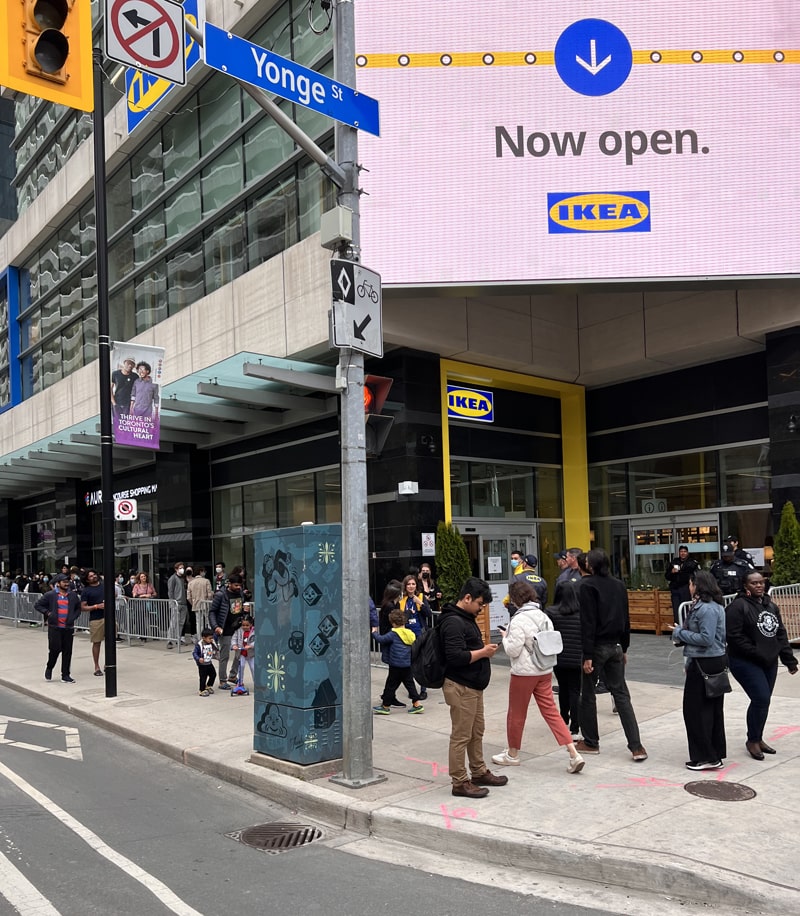 IKEA Toronto Downtown Aura thousands through its doors on