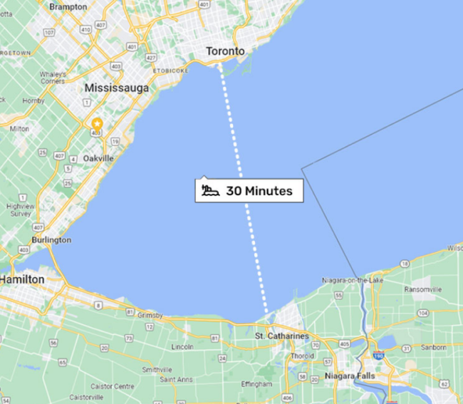 Ontario Hovercraft route