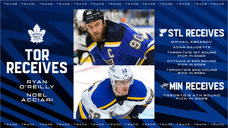Maple Leafs trade for Ryan O'Rielly and Noel Acciari