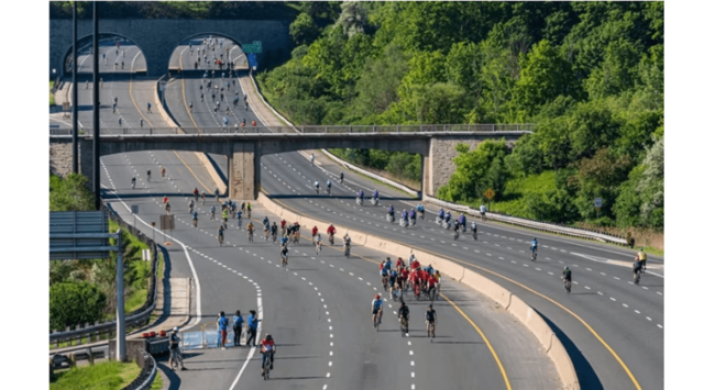 Biking on the Gardiner and DVP