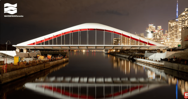 New bridges open in the Port Lands