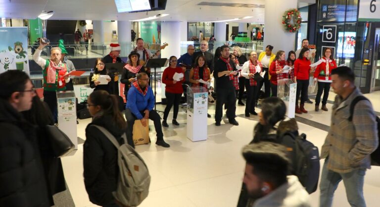 Metrolinx Carollers perform at Union station on Wednesdays